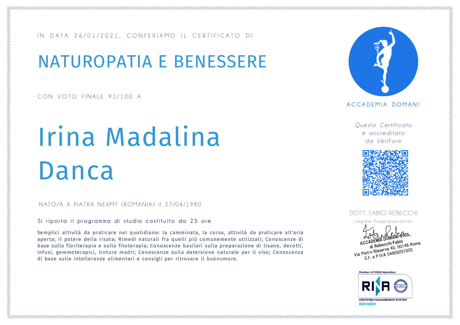 Naturaopatia e Benessere